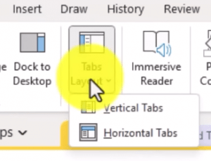 Screenshot OneNote Tab Layout 2