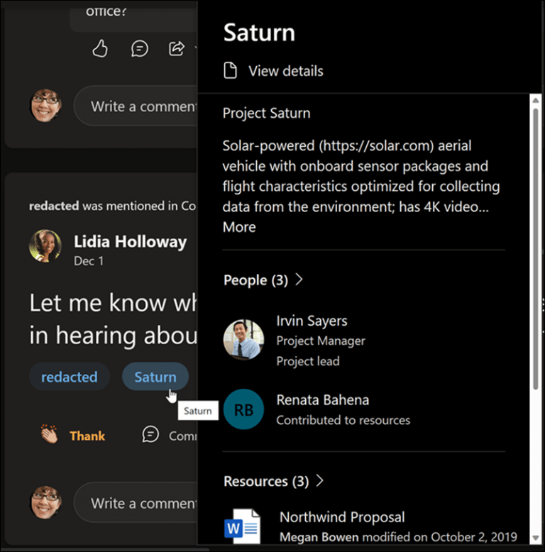 Yammer Topic Post