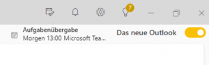 Screenshot neues Outlook Terminanzeige