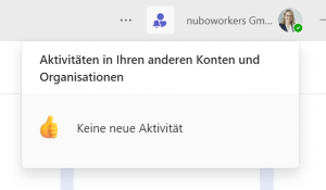 Screenshot neues Feld - Benachrichtigungen in Teams