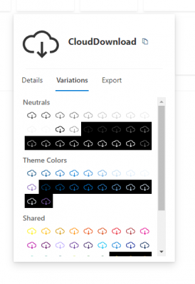Screenshot SharePoint Icons