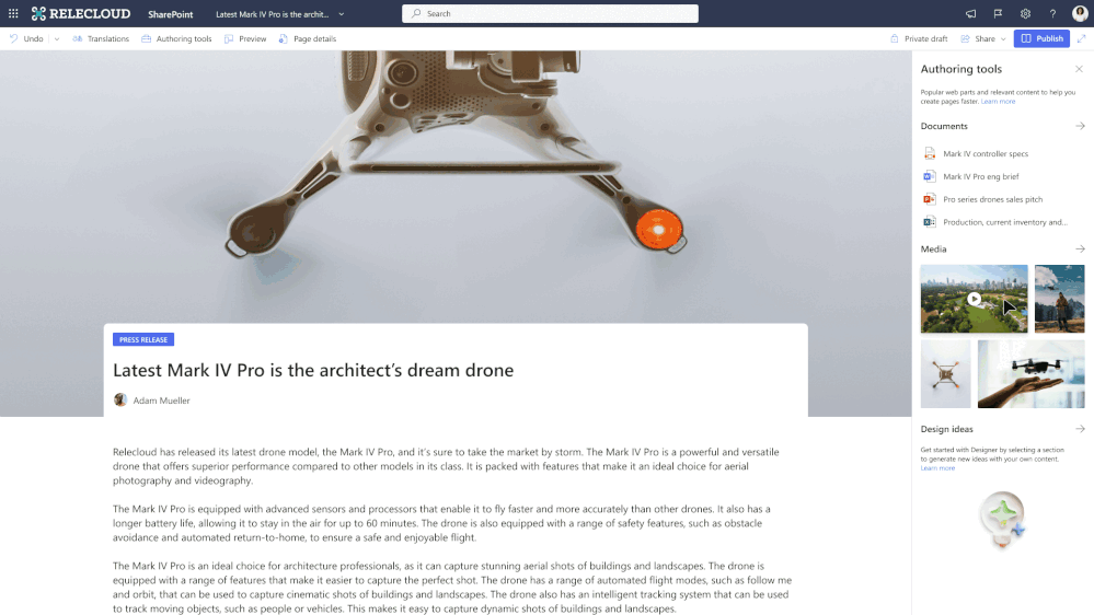 SharePoint neuer Inhaltsplaner
