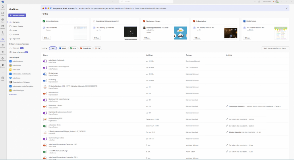 OneDrive App in Teams