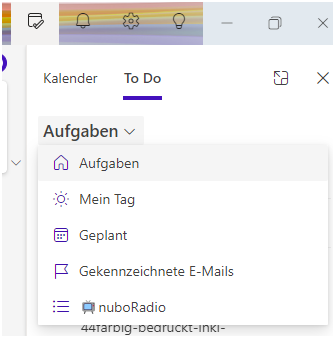 Screenshot To Do neues Outlook