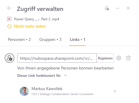 Screenshot Freigabe Feld in SharePoint inkl. Neuerung