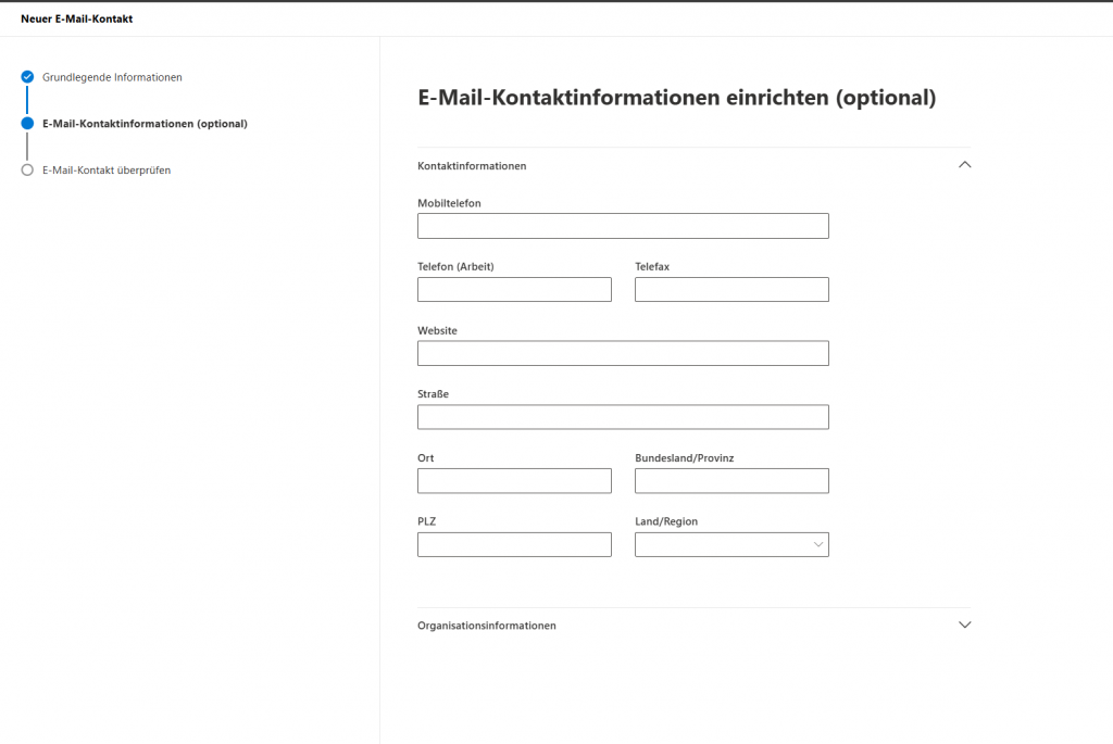 Outlook GAL Person hinzufügen Schritt 2