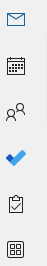 Screenshot Outlook Leiste links