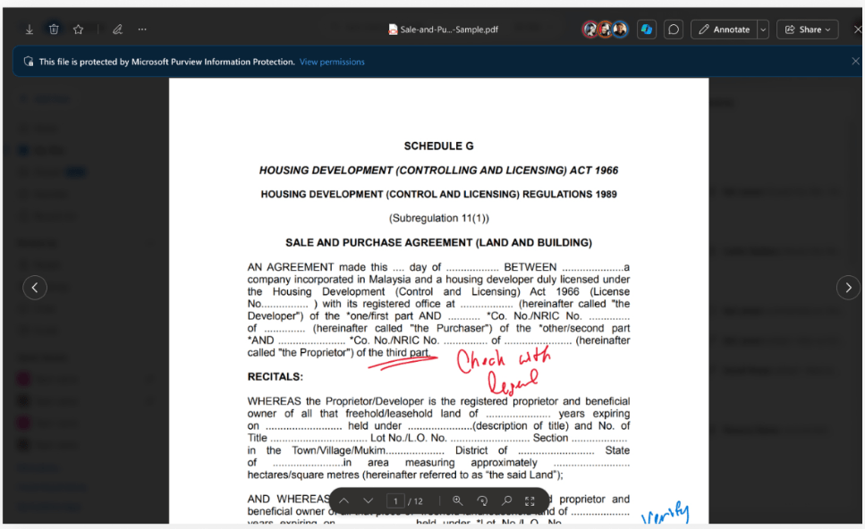 Dokument mit Sensitivlabel in OneDrive öffnen