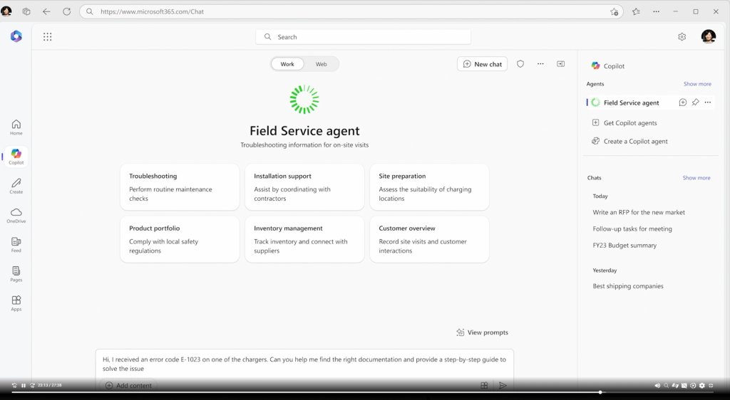 Screenshot Copilot Agents