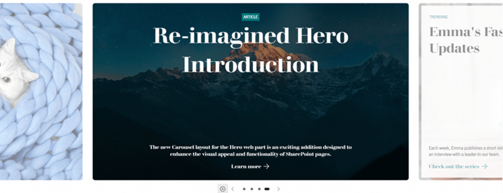 Hero Webpart neu - SharePoint