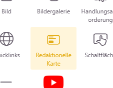 Screenshot redaktionelle Karte - WebPart in SharePoint