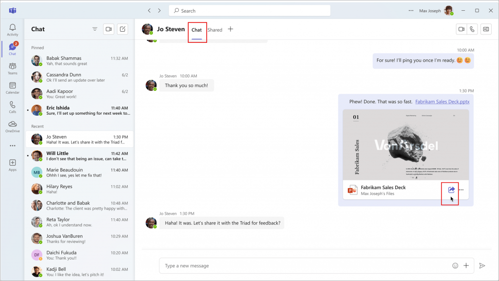 Microsoft Teams Nachrichten schneller teilen Teil 2