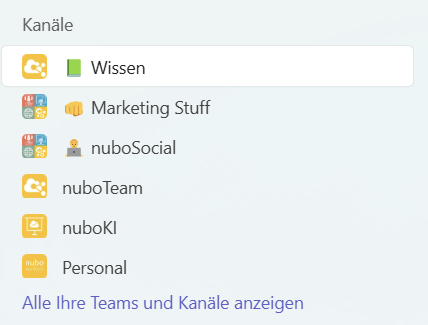 Screenshot Kanalansicht neue Chat-Erfahrung