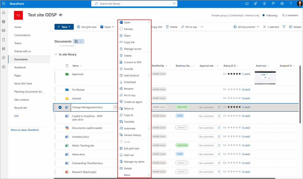 SharePoint Dokumentenbibliothek Update Teil 2
