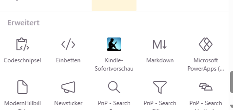 Screenshot SharePoint Webpart Embed Code einfügen