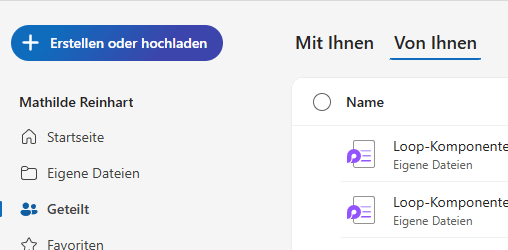 Screenshot Linkeinstellungen

