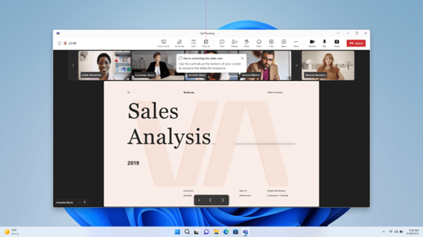 Teams Meetings Folienkontrolle für PowerPoint teilen