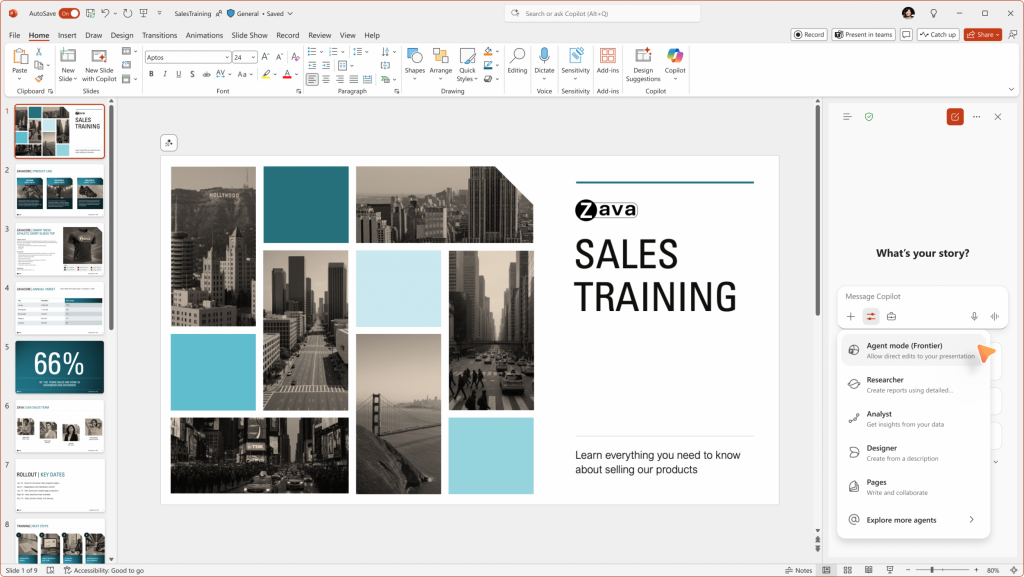 PowerPoint - PPT per Chat mit Copilot bearbeiten