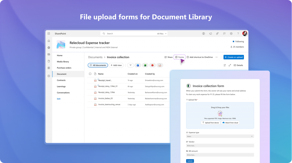 SharePoint - moderne Uploadformulare