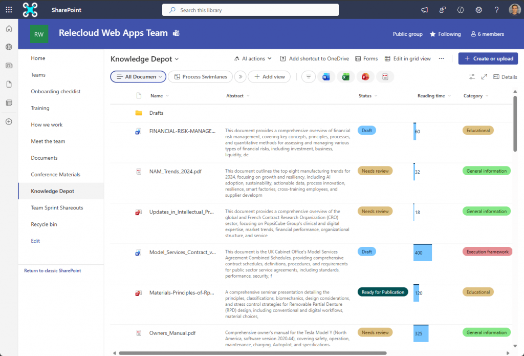 SharePoint - neues Design für Dokumentenbibliotheken