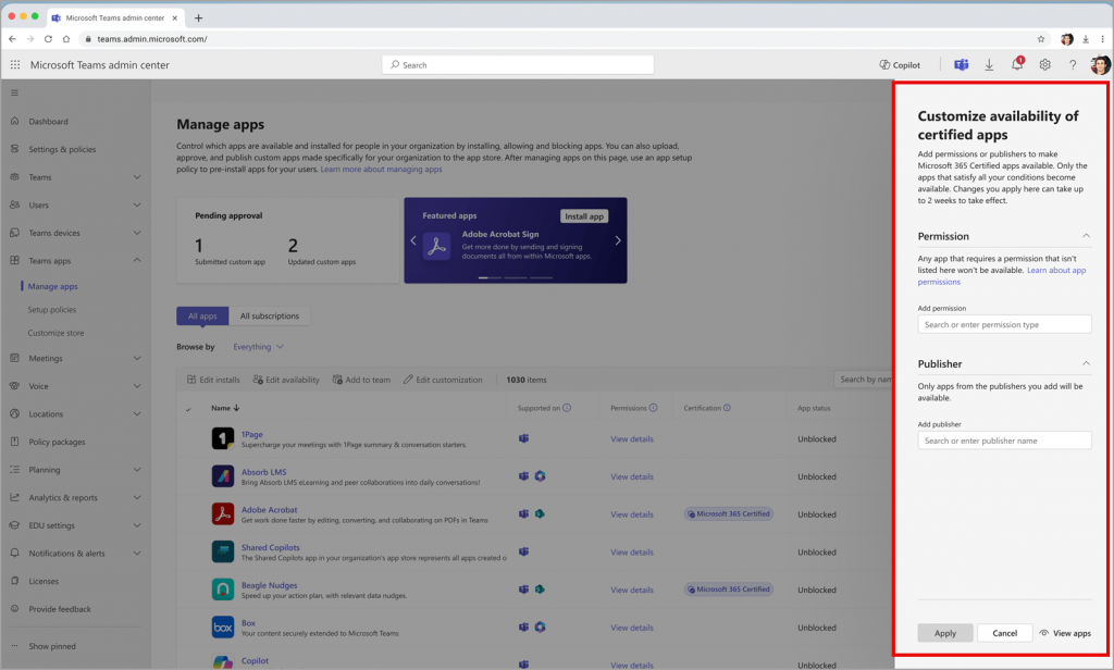 Microsoft Teams - Aktivierung Drittanbieter Apps Teil 1