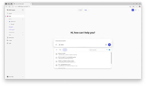 Copilot - Dateien und E-Mails direkt in Prompts einfügen