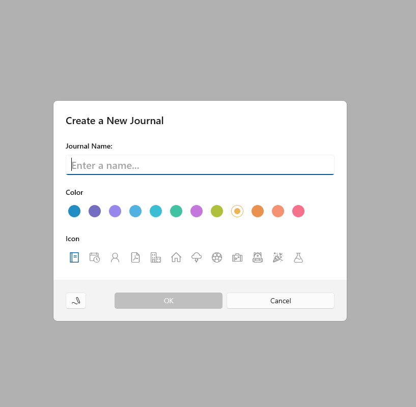 Microsoft Journal Create a new Journal