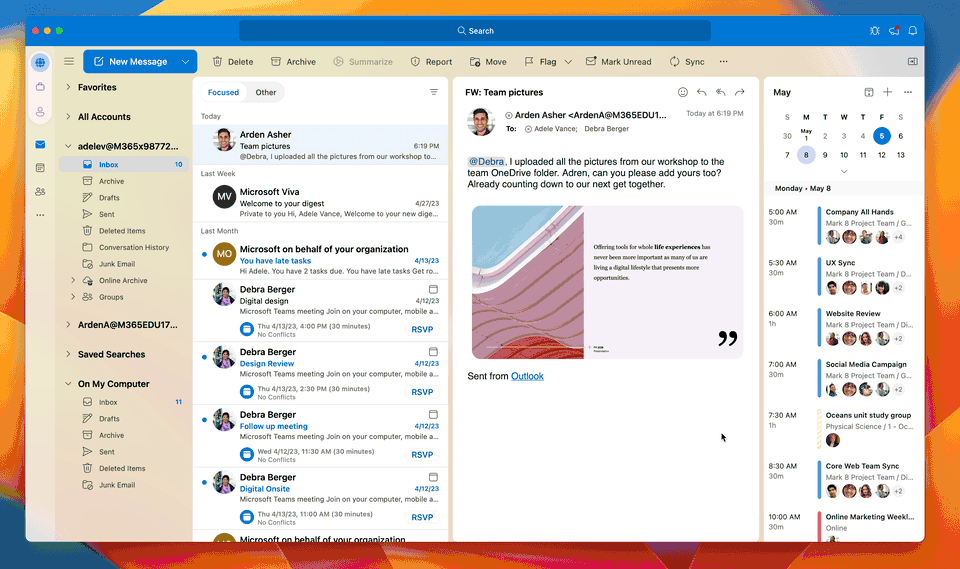 Microsoft Outlook Pride Theme Settings Mac