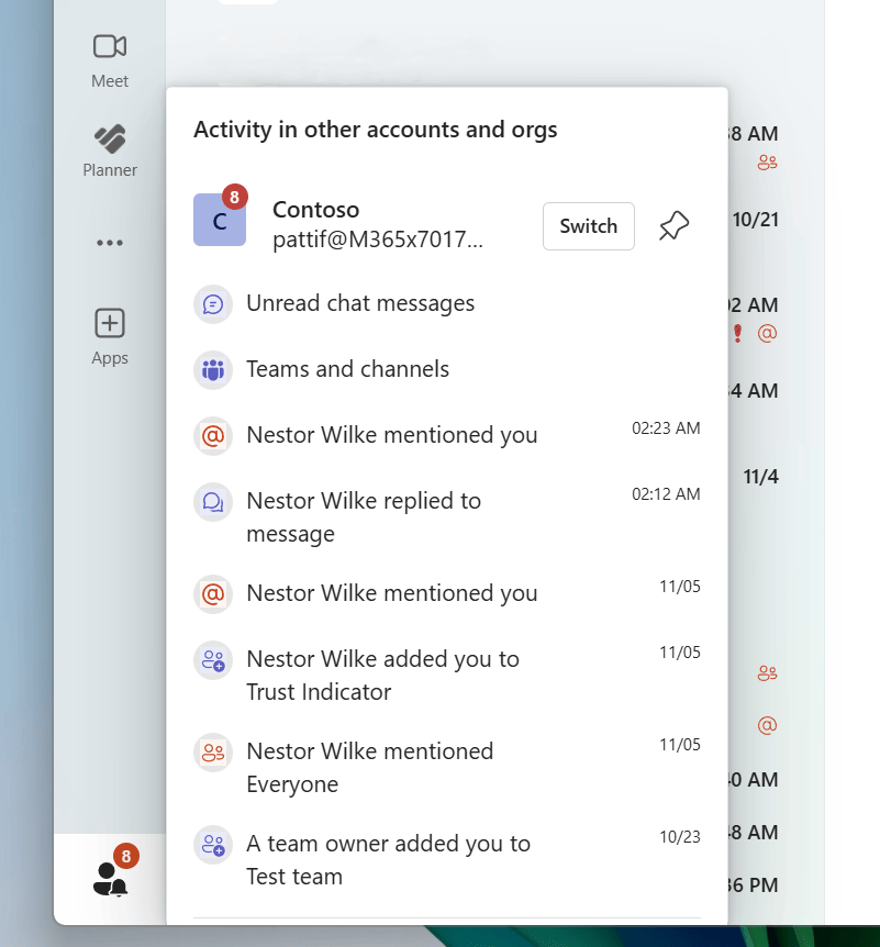 Microsoft Teams - Aktivitäten in anderen Organisationen Teil 1