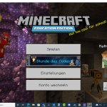 Minecraft Education Edition Startseite Screenshot