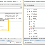 Screenshot Notizen über Outlook einfügen - Auswahl des Notizbuches Teil 2