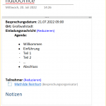Screenshot Notizen über Outlook einfügen - Beispiel
