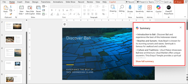 PowerPoint automatische Zusammenfassung mit Copilot Part 2