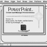 Screenshot der 1. PowerPoint Version von 1987