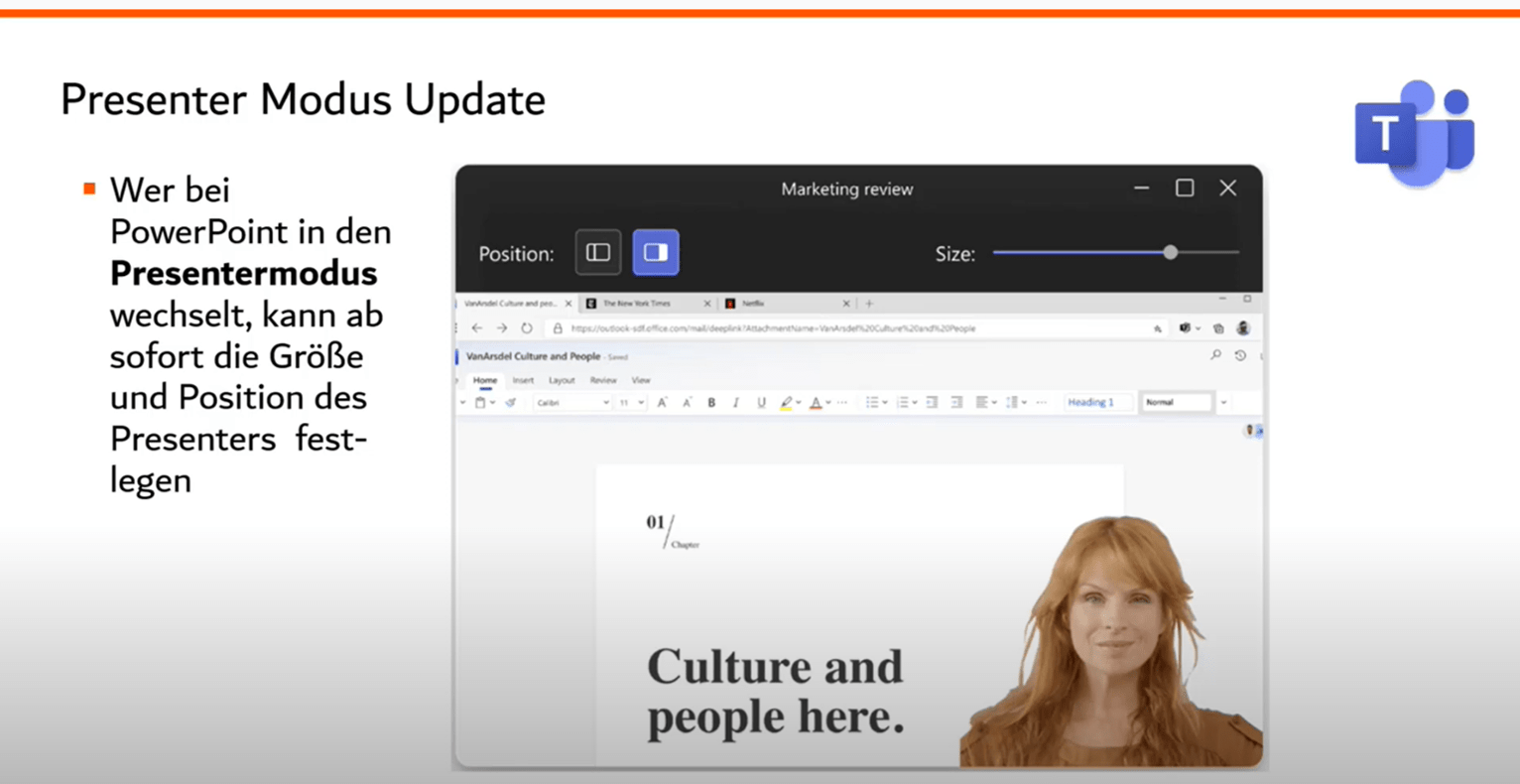 Screenshot Presenter mode PowerPoint