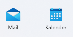Icons Mail & Kalender App Windows