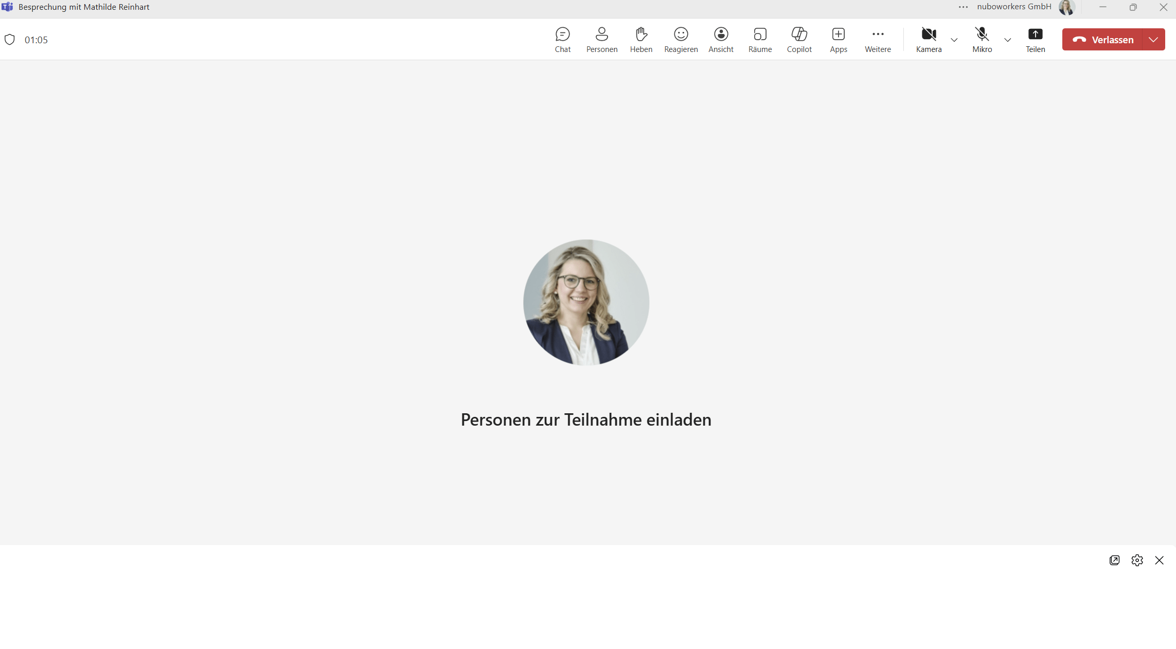 Screenshot Teams Besprechung