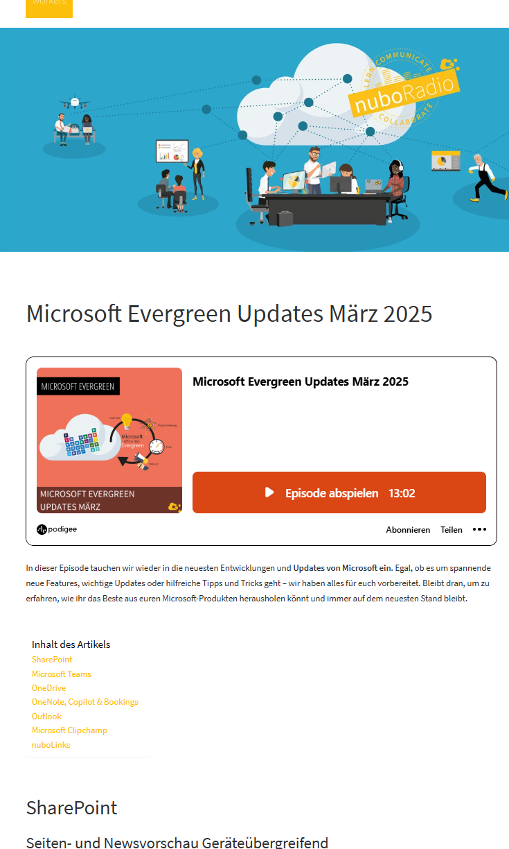 Screenshot nuboRadio Folge