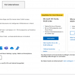 Screenshot Microsoft Pläne Microsoft 365 Family und Single