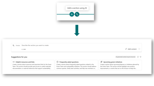 Seitenabschnitte mit Copilot in SharePoint Teil 4
