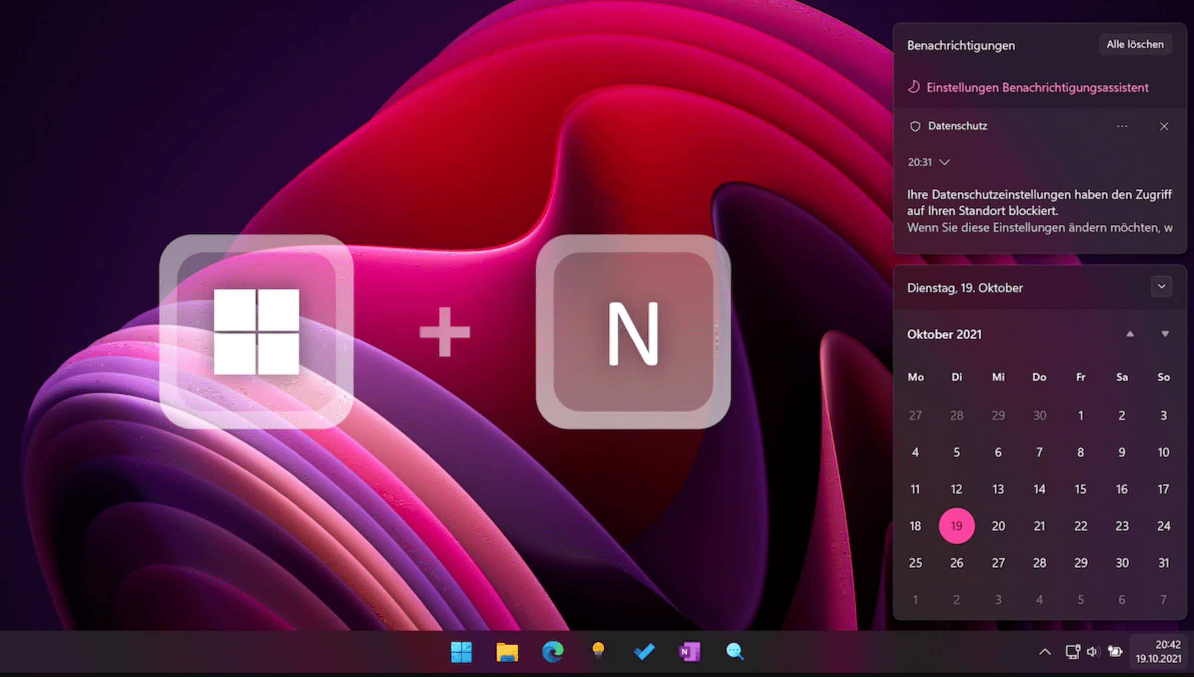 Screenshot Windows11 Shortcut: Windowstaste + N