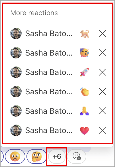 Teams Emoji-Reaktionen für Nachrichten Part 3