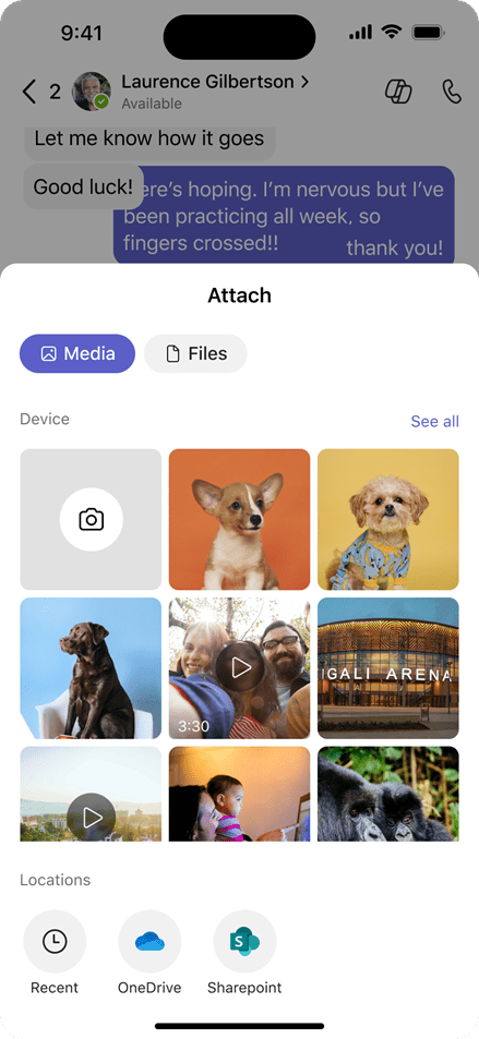 Teams Mobile App Anhang Workflow Part 3