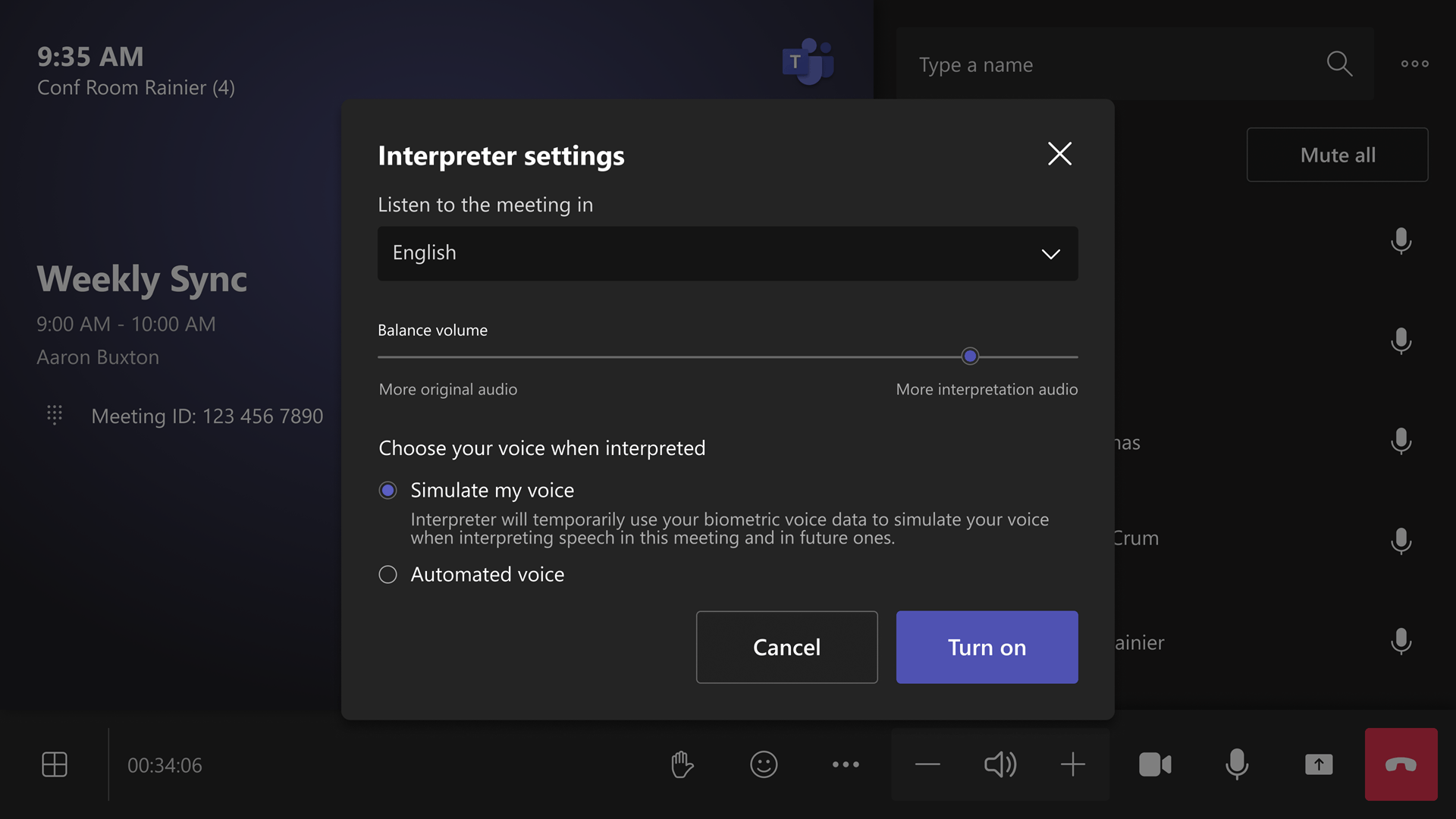 Teams Rooms - Simultanübersetzung direkt im Meeting