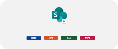 Screenshot Microsoft Anwendungen SharePoint und Stream separat