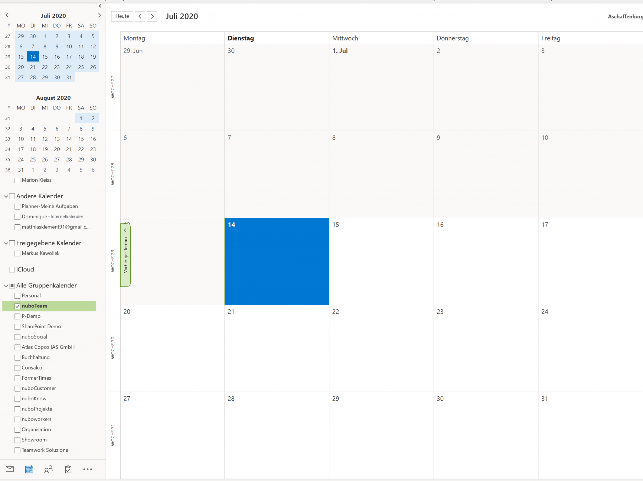 Kalender in Office 365 - nuboRadio by nuboworkers